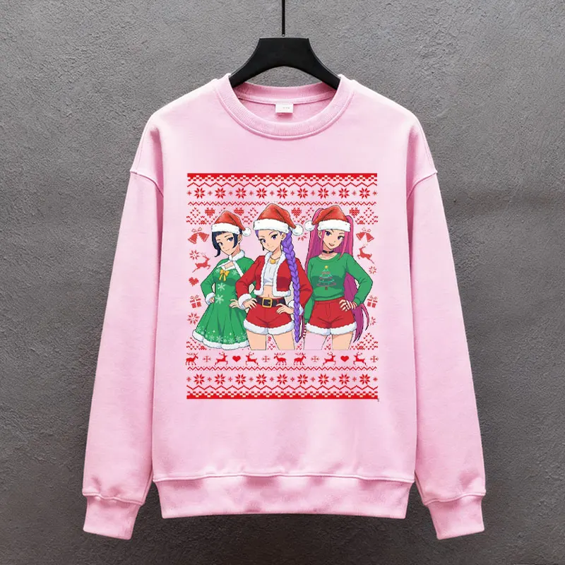 Christmas Jumper Funny Huntrix Ugly Christmas Sweatshirt Demon Hunters Sweater Huntrix Xmas Sweaterirts Hoody Streetwear Women