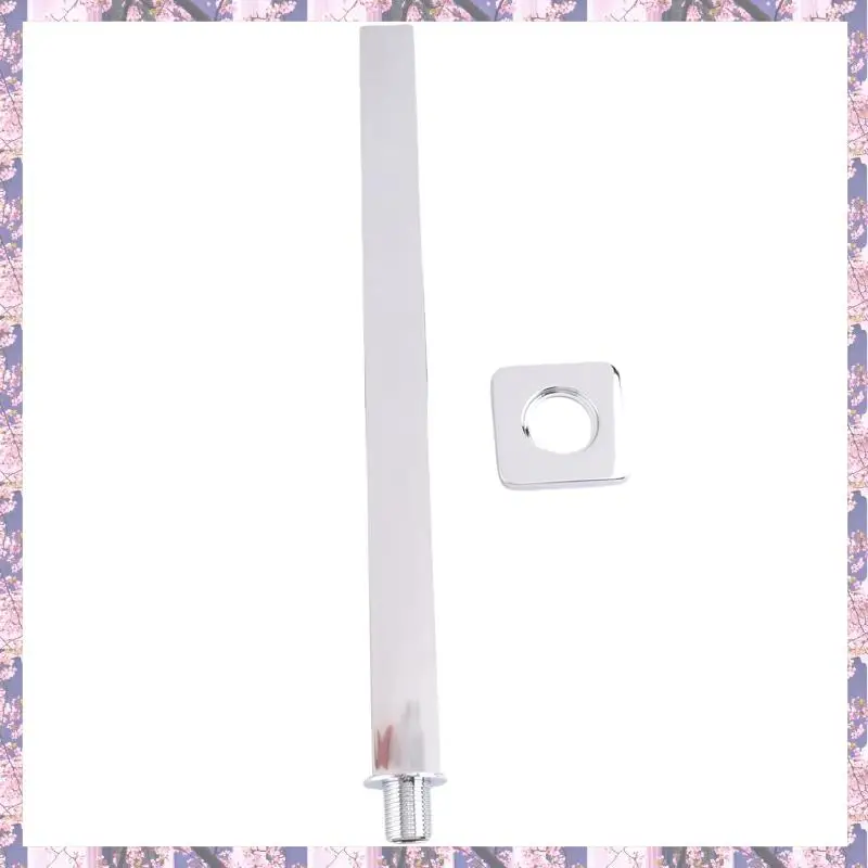 2025 Trend 40 Cm Square Shower Extension Wall Mount For Rain Shower Head Shower Rod Rainfall Shower Head Chrome