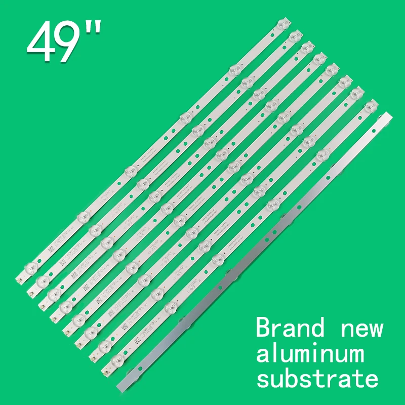 โคมไฟแถบไฟ LED ใหม่6ดวงสำหรับ LE49D88UD UD49H18 K490WD7 4708-K490WD-A2213K01 49PFL3445/49PUF6050 T3 LE49D51S LE49K61S LE49K51S-UD