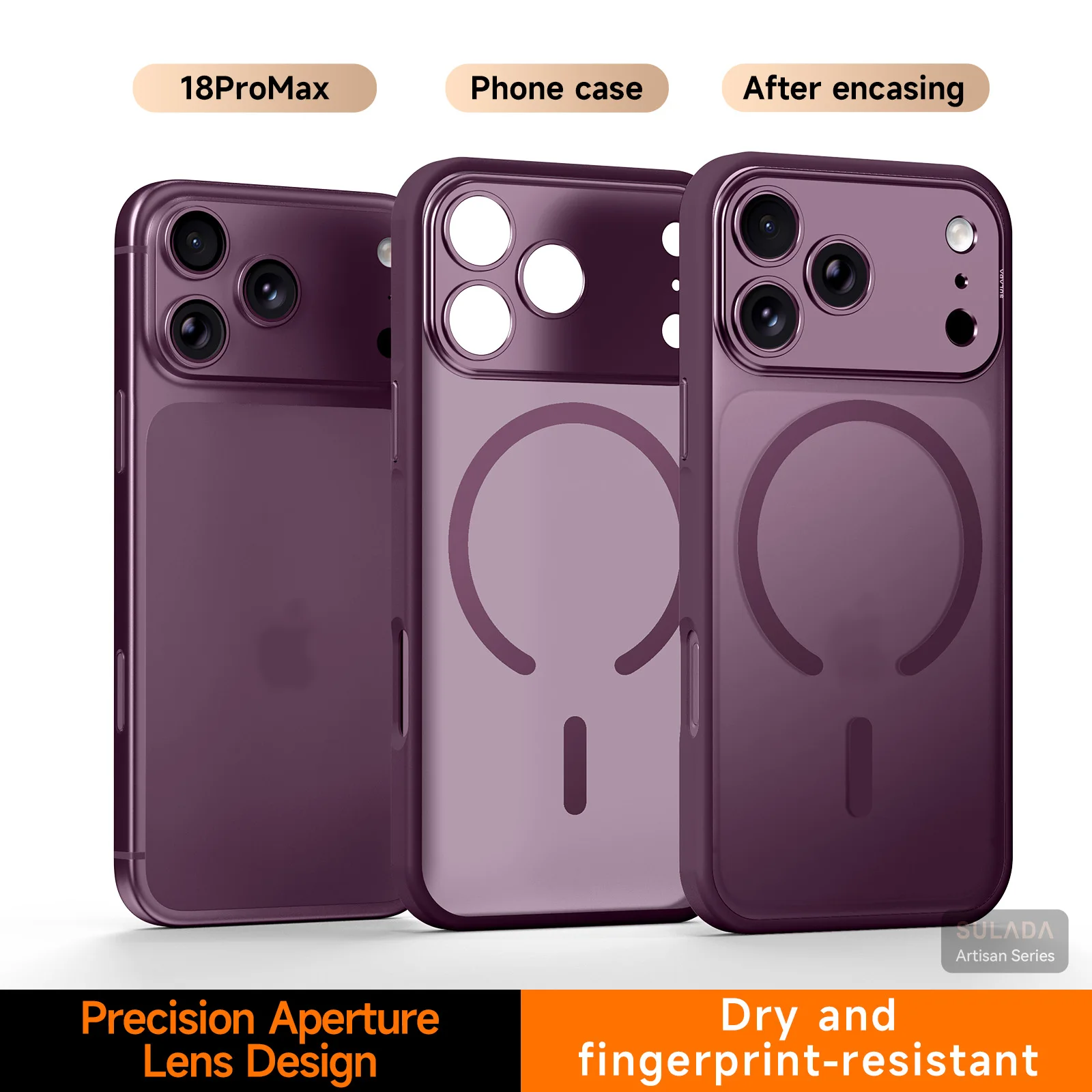 For iPhone 18 Pro Max Phone Case Metal Lens Full Coverage Skin-Friendly Feel Magnetic Phone Case For iPhone 18 Pro
