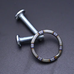 New Calcined Flame Texture Key Ring Titanium Alloy Men CAR Key Ring Super Light Pure Titanium Key Ring Wholesale