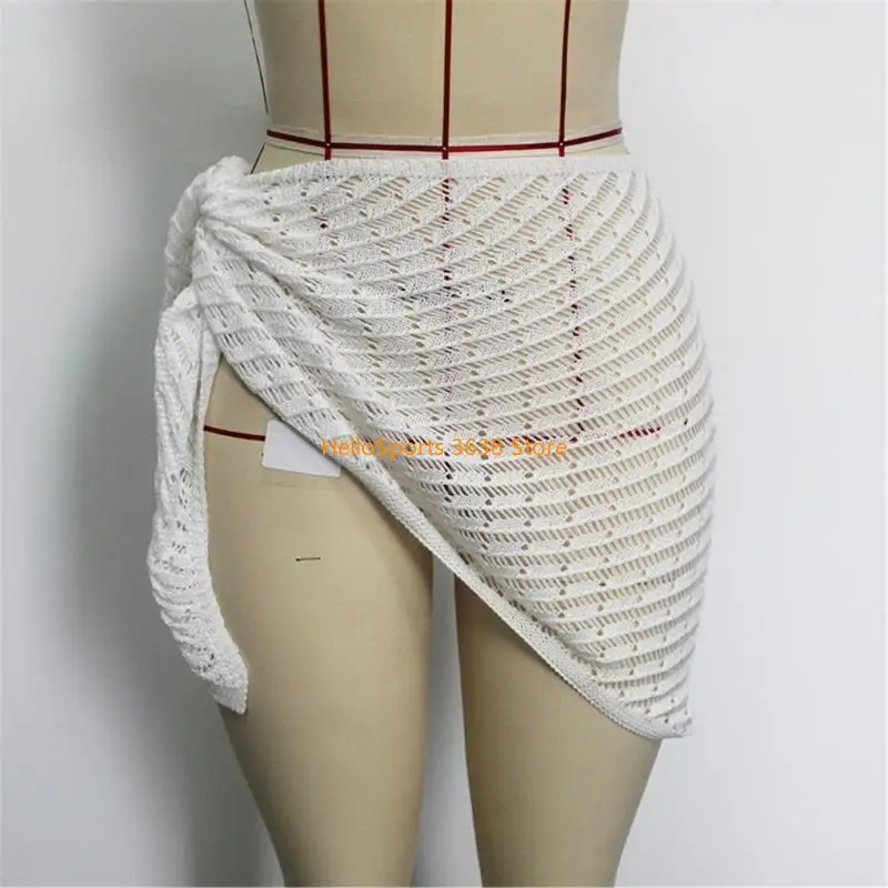 A52F Breide Beach Cover -Up Korte Strandrok Rower Rok Holle Haakweermakers Wrap Cover -up zwempak Cover -up rok badpak Coverup