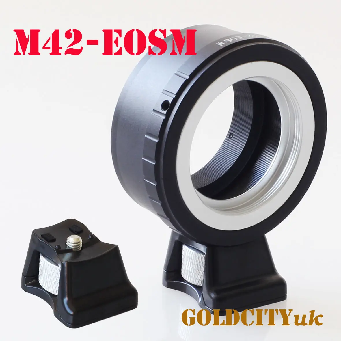 Adapter Ring with Tripod Stand for M42 42mm Lens to canon EOSM EF-M eosm/m1/m2/m3/m5/m6/m10/m50/m100 Mirrorless Camera