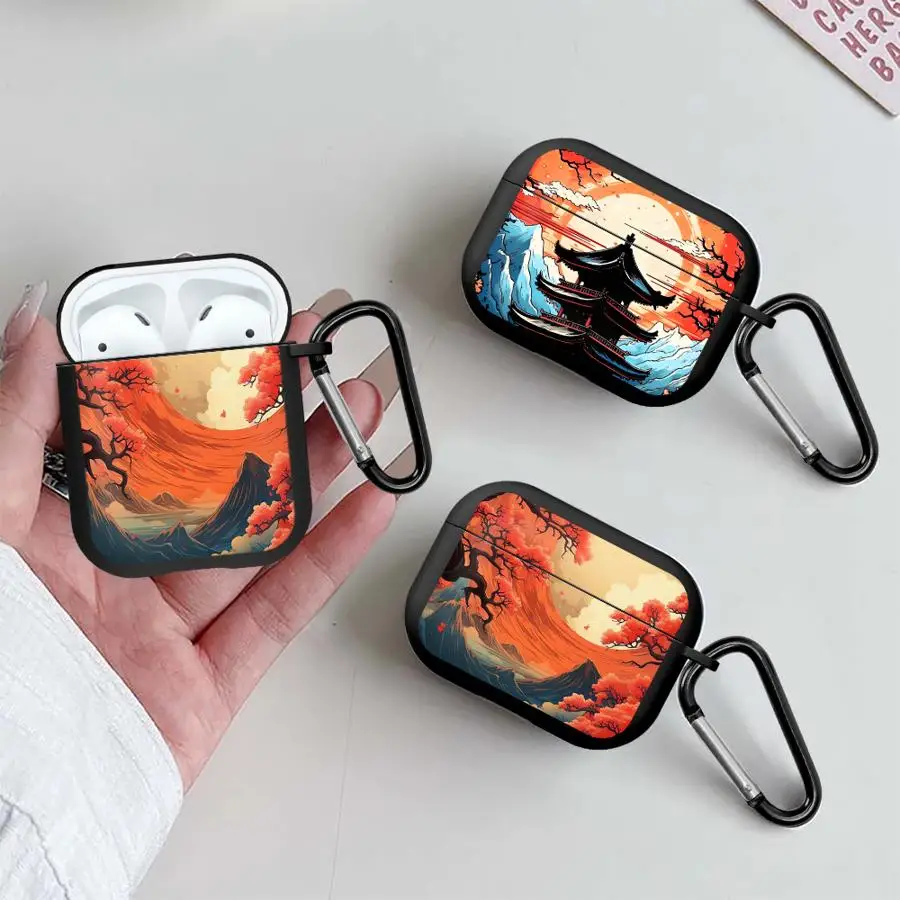 Kopfhörerhüllen Schutzhülle für Airpods Pro Pro2 4 1 2 3 Pro3 Berglandschaft