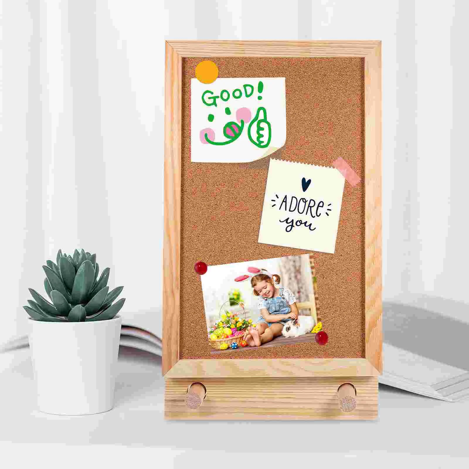 Desktop Cork Board Announcement Notice Creative Bulletin Display Bracket Vertical Version Office