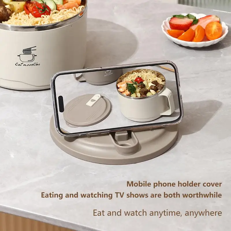 Stainless Steel Large Capacity Noodle Bowl With Lid Durable High Quality Kitchen Dining Bowl For Instant Noodles Soup Rice