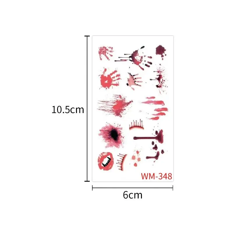 

Наклейки на Хэллоуин, кровавая рана, стежка, шрам, скелет, водостойкая временная татуировка, этикетка с принтом ужасов, вечерние Декор, наклейки, этикетки