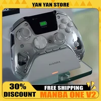 Manba One V2 controlador de juego inalámbrico para Switch/PC/iOS/Android RGB Light Hall Effect Stick 1800mAh con base de carga Gamer