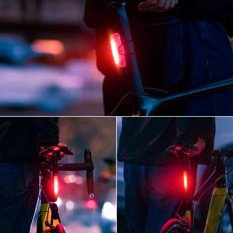 WEST BIKING Smart Brake Sensing Taillight Bike Rear Light MTB Road Bicycle Lamp Waterproof COB LED Charging Cycling Accessories