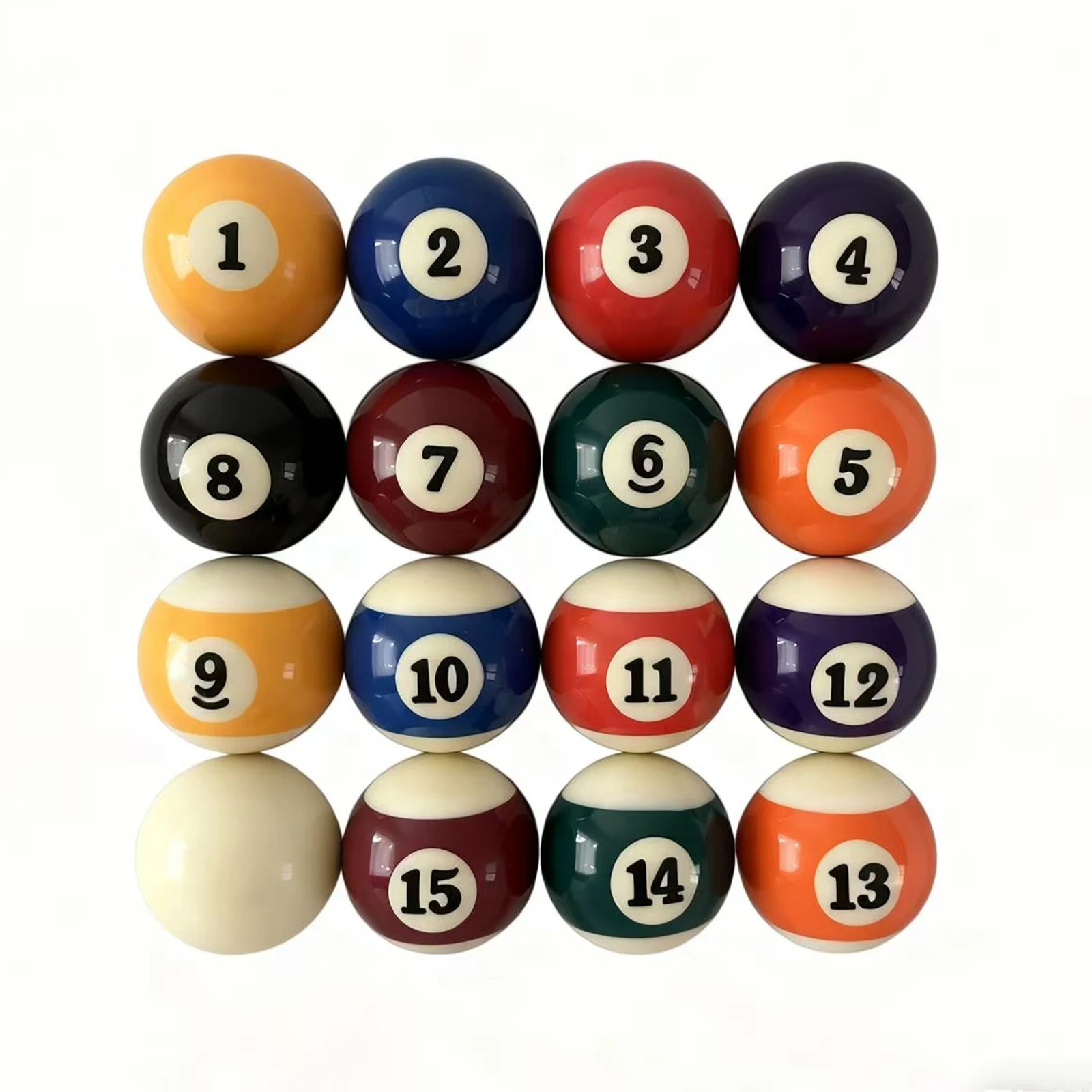 

Large-sized Bold Resin Billiard Ball Set, Durable & Wear-resistant, Clear Font, Crisp Sound