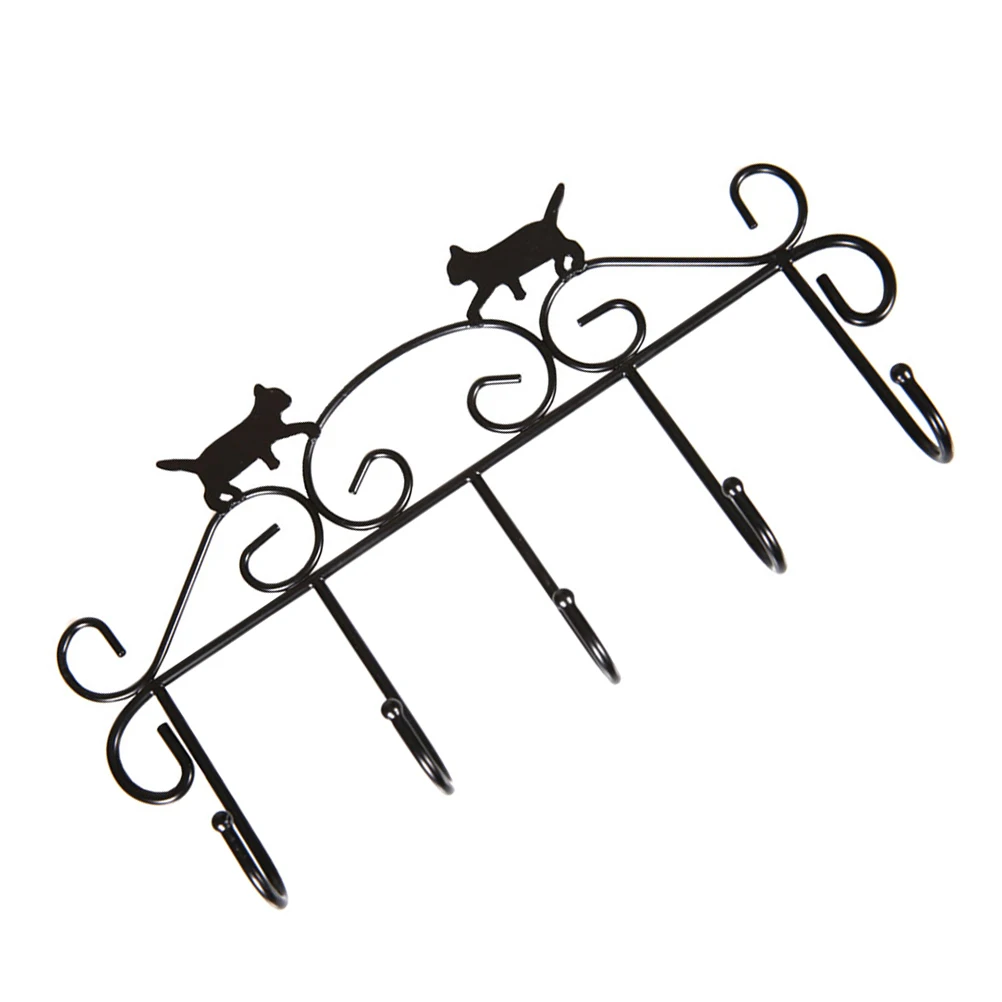 

Black Cat Clothes Mounted Hooks Home Storage Solution Wall Mounted Door Coat Hanger Racks Iron Iron Hook Hook