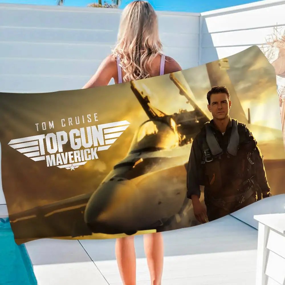 Classic Action Movie T-Top G-Gun Microfiber Blanket Quick Drying Beach Towels Oversized Printing Super Absorbent Pool Blanket
