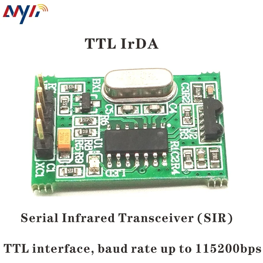 TTL ke IrDA seri modul Transceiver inframerah laju hingga 115.2 kbit/s Infrared SIR inframerah