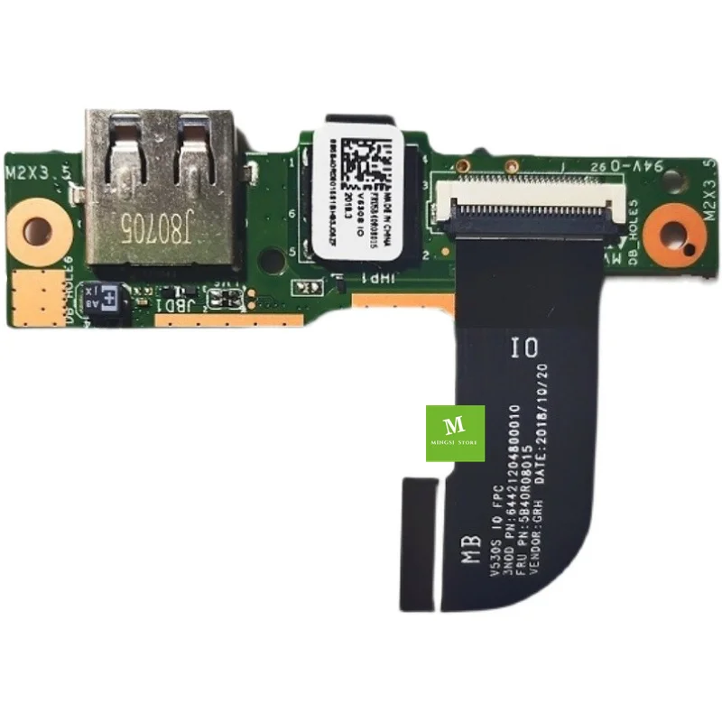 Placa de botón de encendido de AUDIO USB para LENOVO V530s-14IKB, CABLE 5B40R08015, 6-14 K43-80