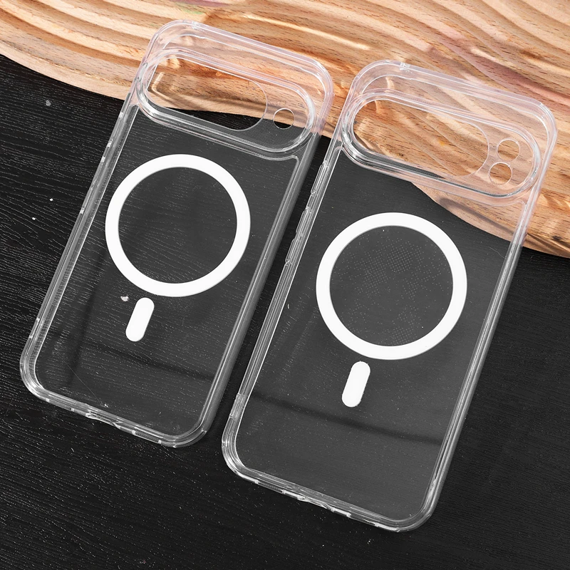 Google Pixel 10 Pro XL用マグネット式スマホケース 透明シェル 耐衝撃バックカバー Pixel 10Pro 10ProXL PCクリアバンパー