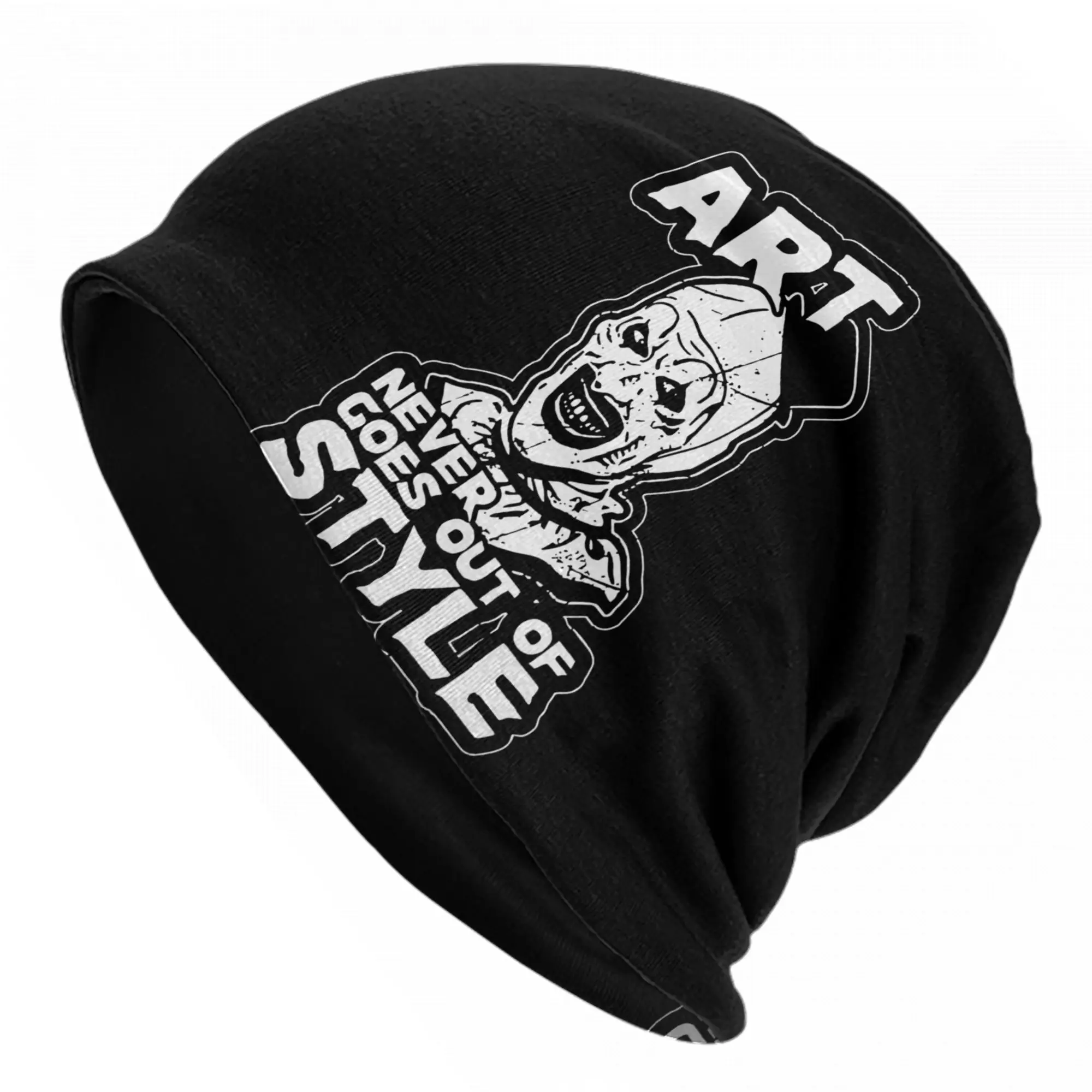 Horor Terrifier Film Halloween Bonnet Hat Hip Hop Street Skullies Beanies Hat  for Men Women Summer Multifunction Cap