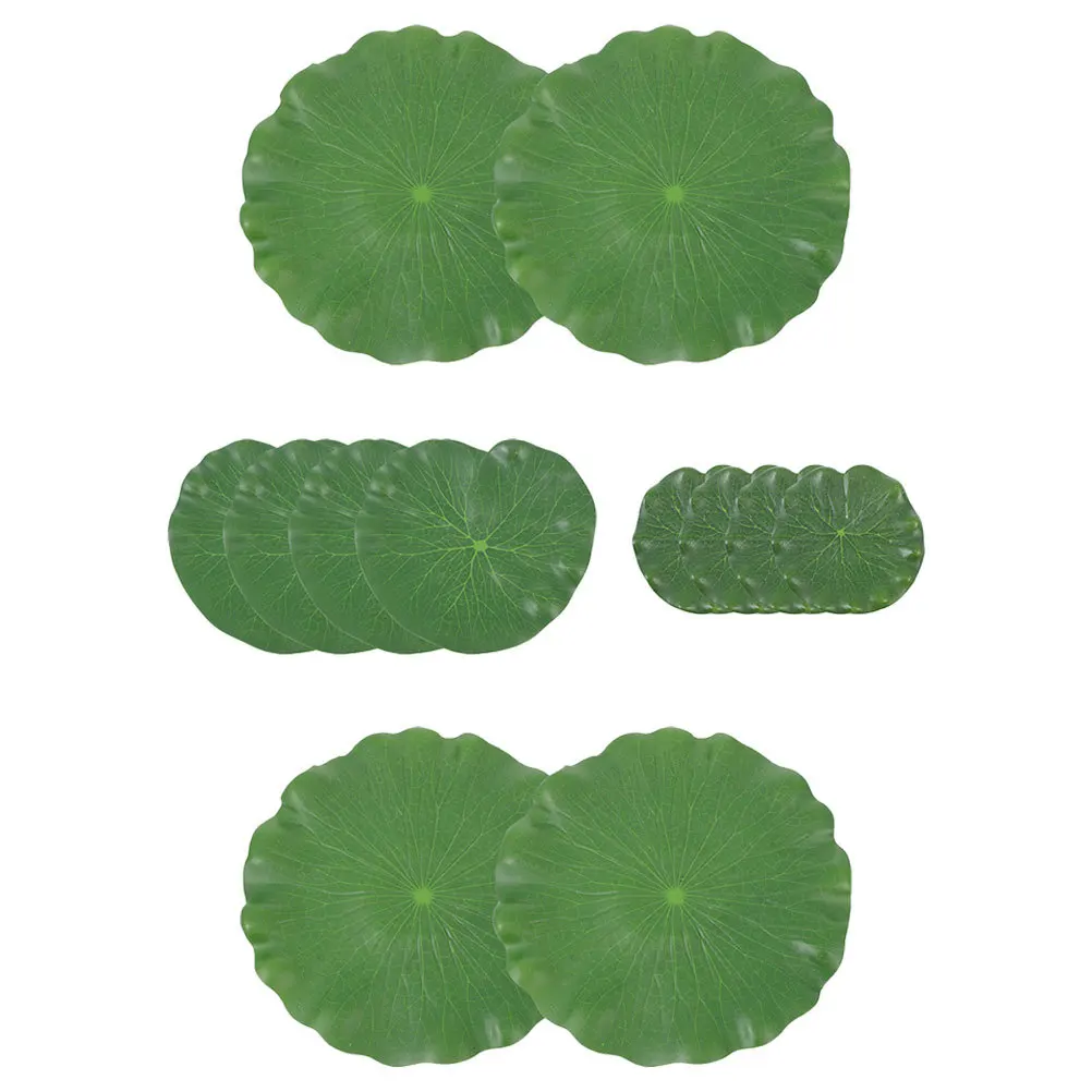 

12Pcs Artificial Water Lilies Realistic Floating Pond Plants for Aquariums Ponds Versatile Use No Maintenance Artificial Foliage