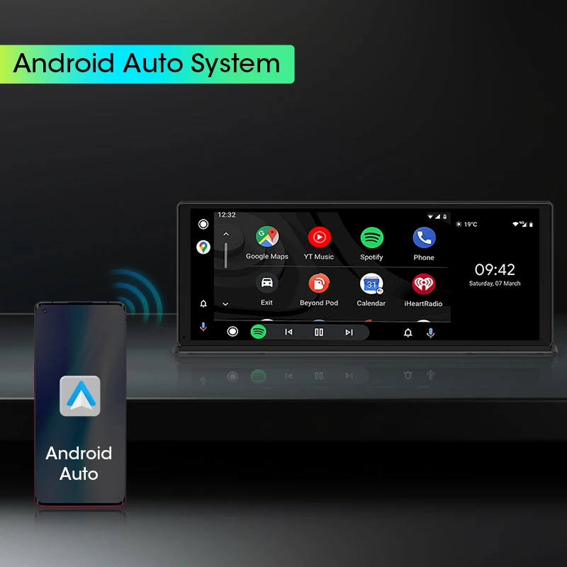 شاشة كاميرا Dashcam 4K 4K مقاس 11.3 بوصة بشاشة 4K Carplay كاميرا DVR للسيارة مسجل فيديو رقمي أمامي وخلفي بنظام Android Auto مسجل فيديو أمامي وخلفي GPS Navi Dash Cam 24h مراقبة وقوف السيارات