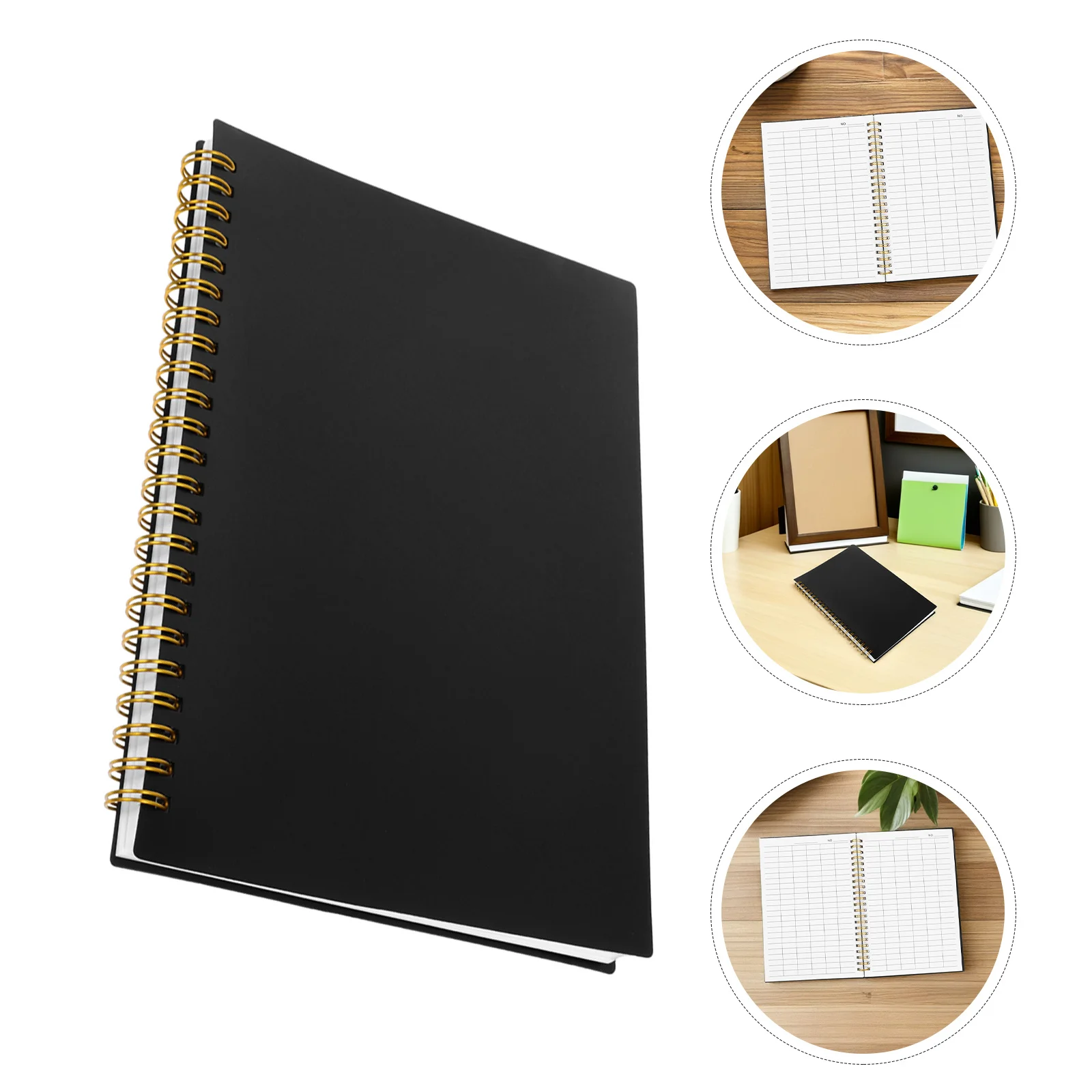 2 قطعة كتاب دفتر الأستاذ المسطر الأفقي فارغة جرد سجل دفتر قوي التوأم سلك ملزمة إدارة الميزانية كتاب للأعمال