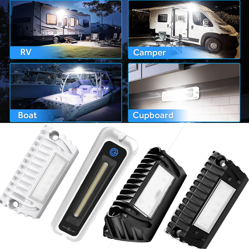 MICTUNING RV Exterior Porch Light Outdoor LED Utility Awning Lights Waterproof Replacement Lighting For Garden Camper Trailer