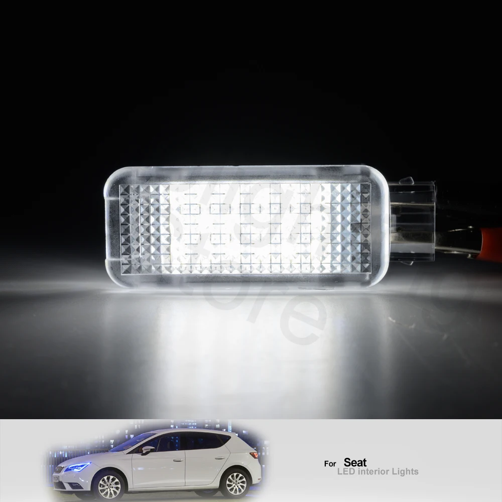 2Pcs LED Luggage Compartment Light Interior Boot Trunk Footwell Glove Box Lamps Lamp For Seat Ibiza Leon 2020 2021 Toledo Arona