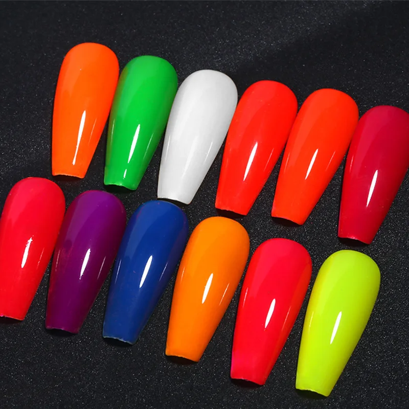 10g neon fluorescerend nagelpoeder stof ombre gradiënt glitter iriserend acryl nail art decoratie pigment