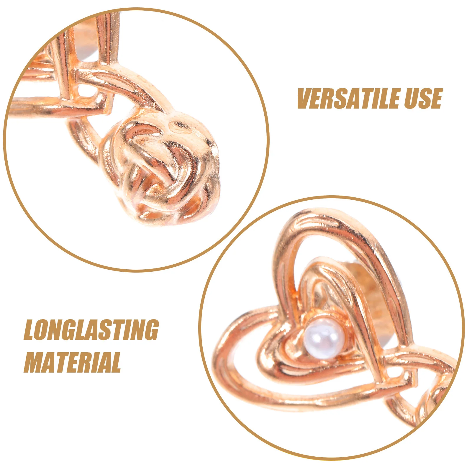 مشبك خصر على شكل قلب معدني بدون خياطة لشد الخصر قابل للتعديل لسراويل الجينز النسائية المكتبية ملابس يومية من سبائك الزنك