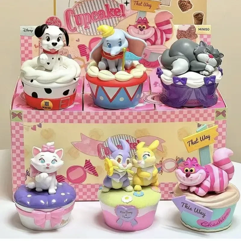 Miniso Disney Characters Cupcake Series Model Lucifer Decoration Girl Animation Figure Peripheral Childrens Toys Birthday Gift