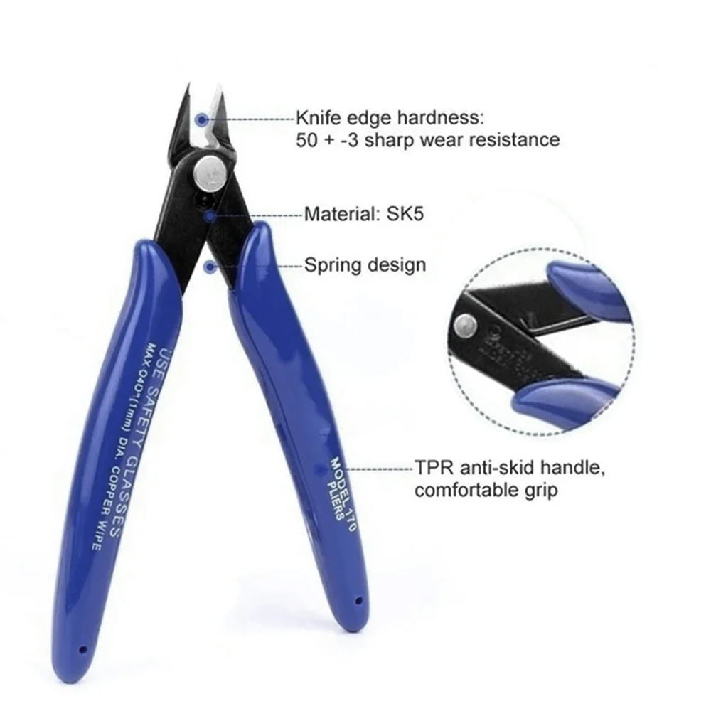 KATWAY Multi-Functional Pliers Stainless Steel Electrical Wire Cable Cutters Side Snips Diagonal Side Cutting Nippers HH-AA05