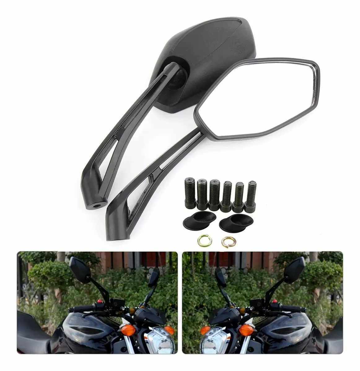 Universal Motorcycle Rearview Mirror 8/10mm Bolt Back Side For Yamaha Honda ATV Motorbike Moto Accessories Side Dirt Pit Bike