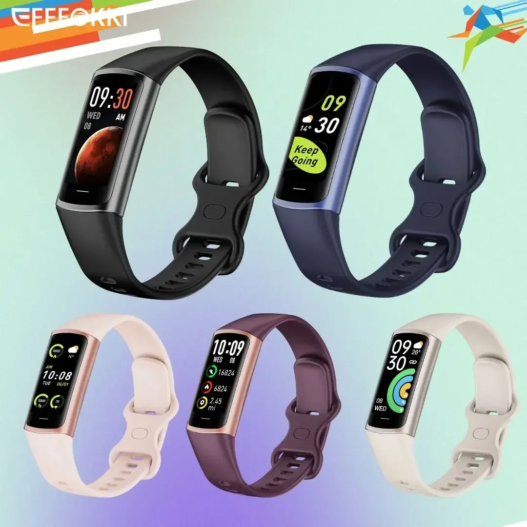 Fitness Bracelet For Swimming Temperature Bracelet Connected Watch Man 2024 Pedometer Watch Body Temperature Band