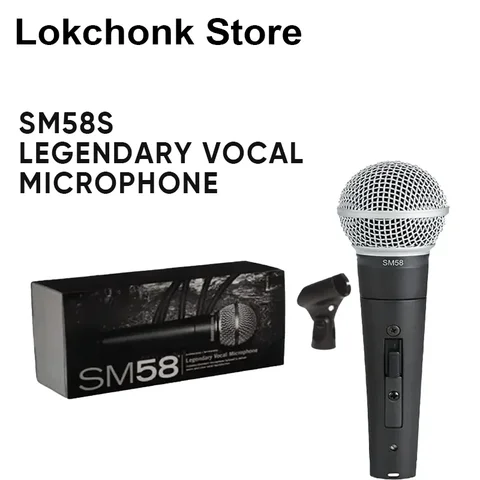 Metal SM58 cardioid Dynamic Microphone For Stage Singing Professional Wired Microphone for Karaoke BBOX Recording Vocal