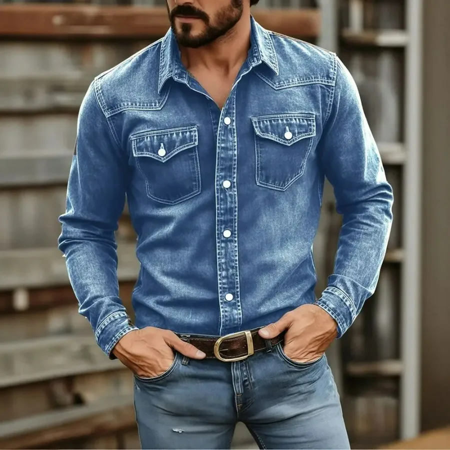 New 2026 Men's Plus Size Shirts Tops Casual Loose Fit Long Sleeve Oversized Solid Color Spring Autumn Social Top Men's Clothing