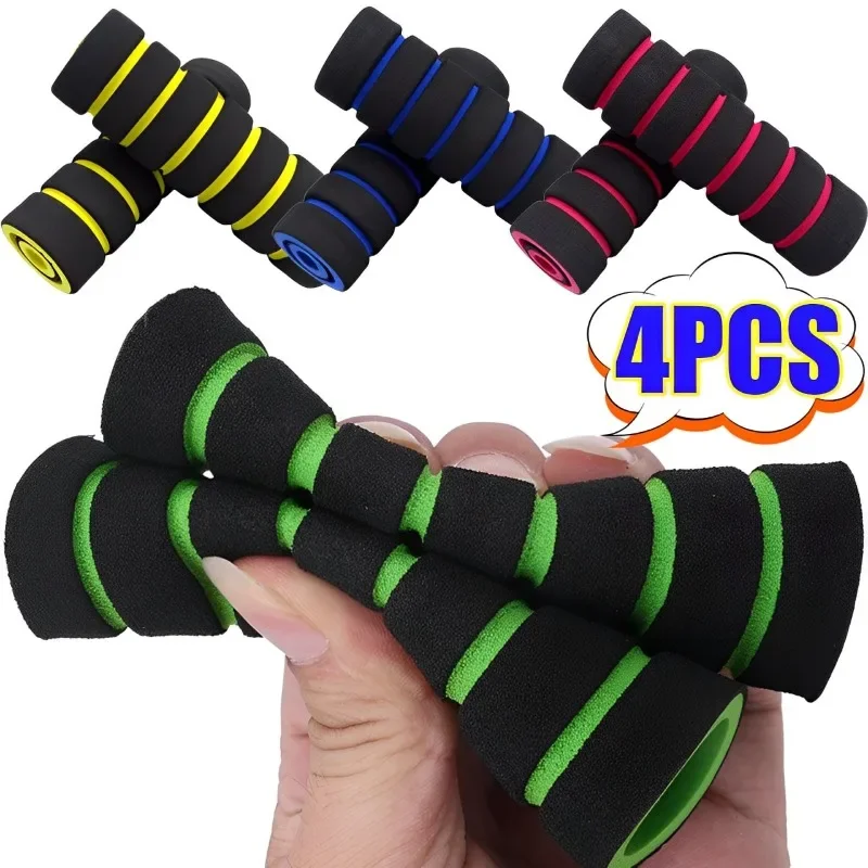 4PCS/SET Bicycle and Motorcycle Handlebar Foam Sponge Grip Cover Universal Anti-slip Soft Handlebar Modification Accessories