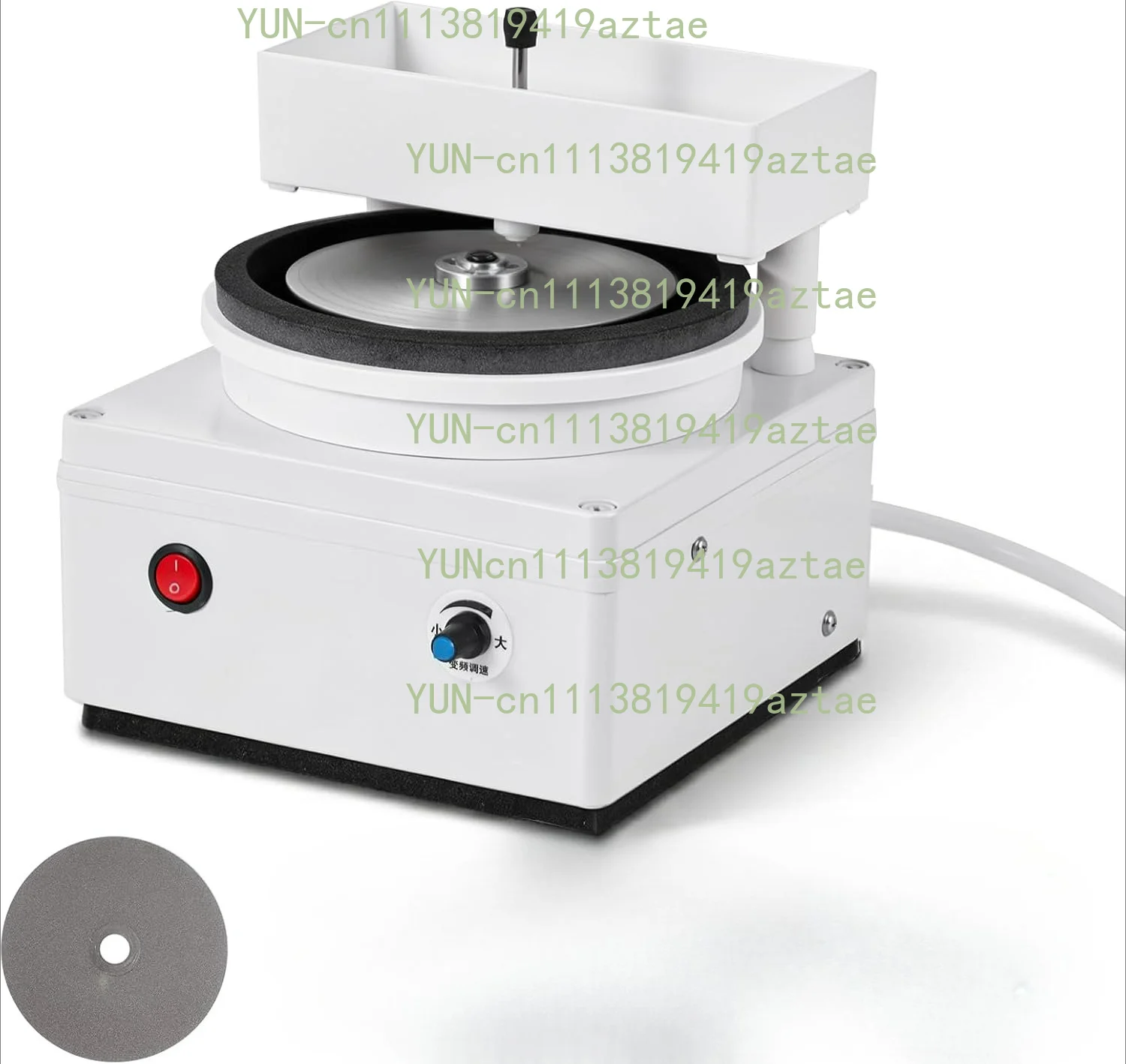 Electric Flat Grinder (Water-Cooled)- 125MM Diamond Grinding Wheel, Portable Sharpening Machine for Knives/Gemstones/Lapidary