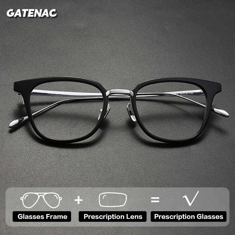 

Gatenac Luxury Titanium Prescription Glasses Men Anti Blue Light Progressive Reading Glasses Fashion Myopia Photochromic Eyewear