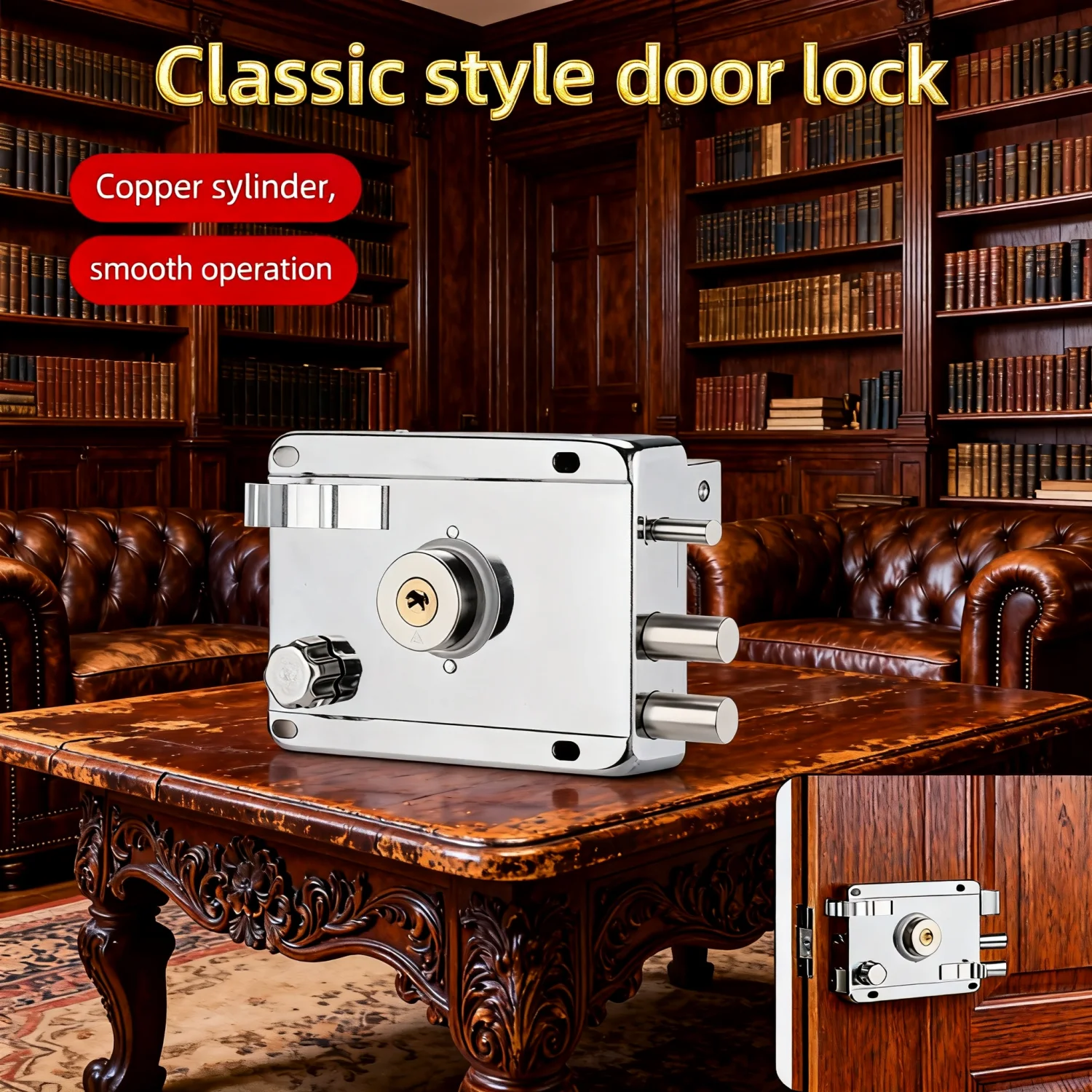 

Внешние дверные замки из нержавеющей стали, защитный противоугонный замок, несколько страховок, замок для деревянных ворот с ключами, мебельная фурнитура