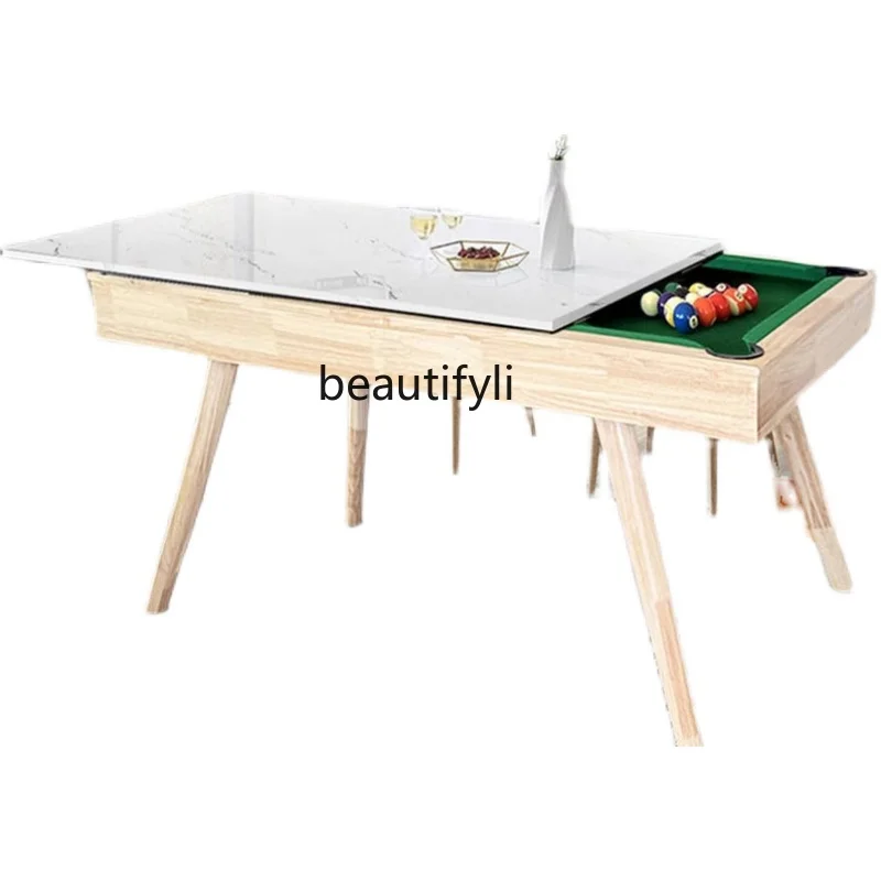 Pool Table Oak Dining Table 2-in-1 Adult Home Use Indoor Simple Modern Table Tennis Case