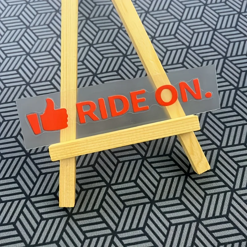 1 adesivo per auto moto "Thumbs Up Ride On" Accessorio per lo styling unico per la decorazione della cultura di guida del veicolo