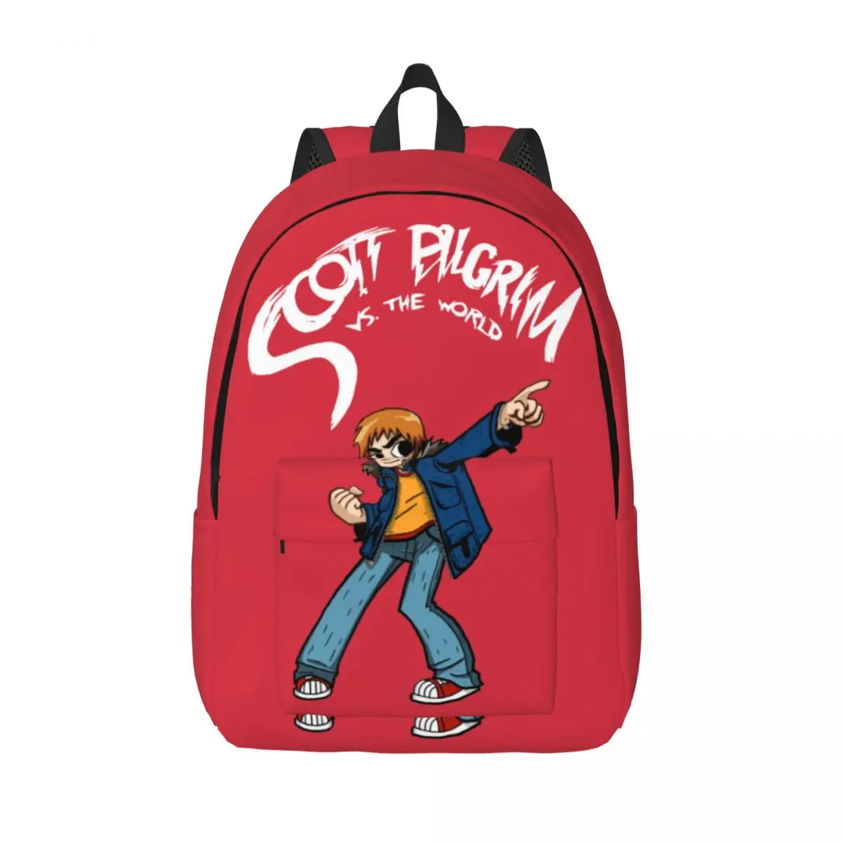 Scott Pilgrim VS The World for Teens Student School Bookbag Daypack Middle High College with Pocket