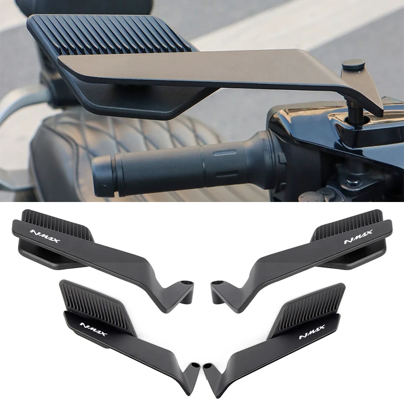 Anti‑Glare HD Motorcycle Aerodynamic Wing Rearview Mirrors For TMAX500 530 XMAX300 250 NMAX155 NMAX125 NMAX Turbo vmax