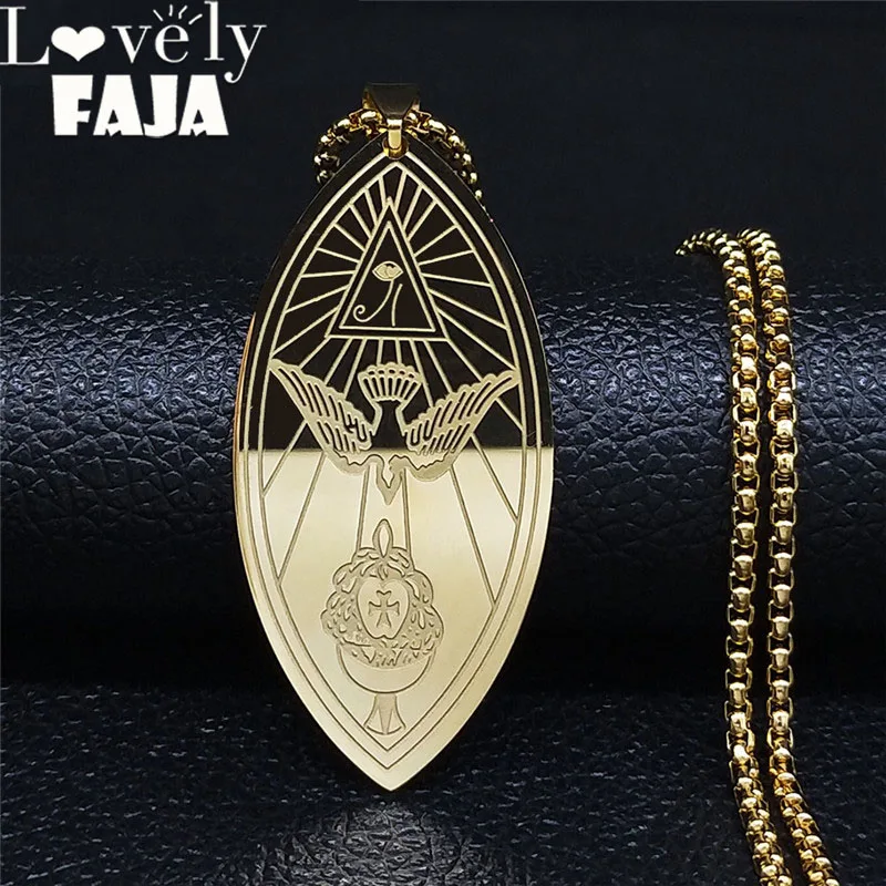 2024 Ordo Temples Orientis Necklace Pendant Women/Men, brass, occult, Grimoire, Magic, Oto Gold Color Necklace Jewelry N650S02