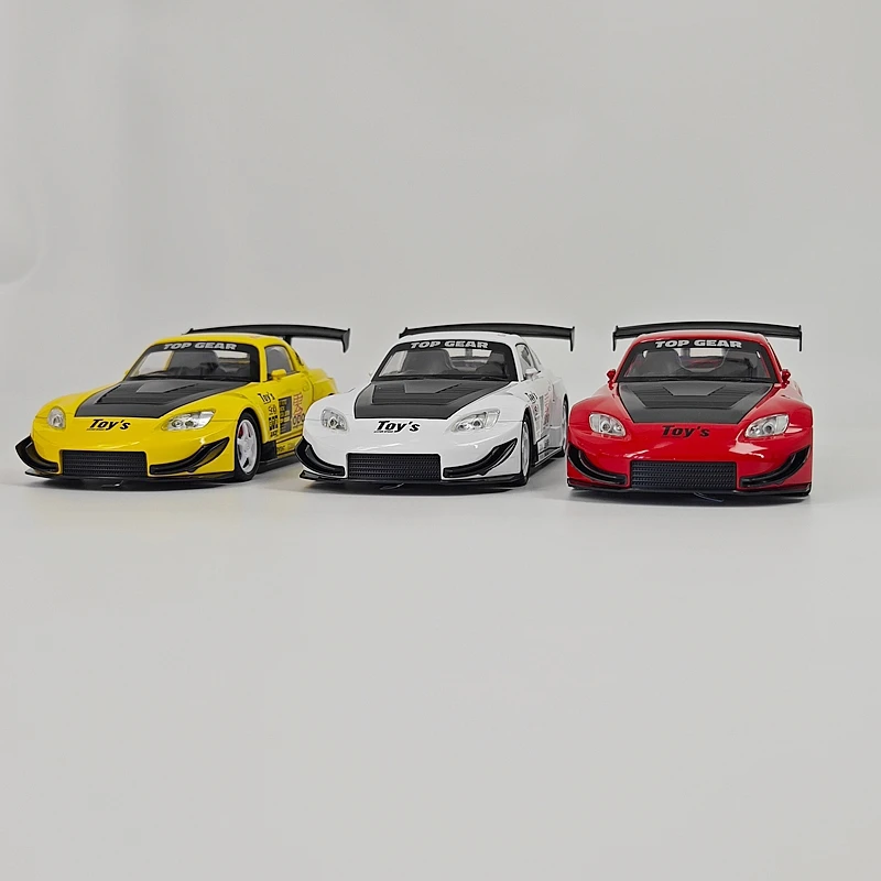 1:22 simulation Honda S2000 alloy supercar model, doors and engine hood, trunk can be opened, has sound and lighting functions