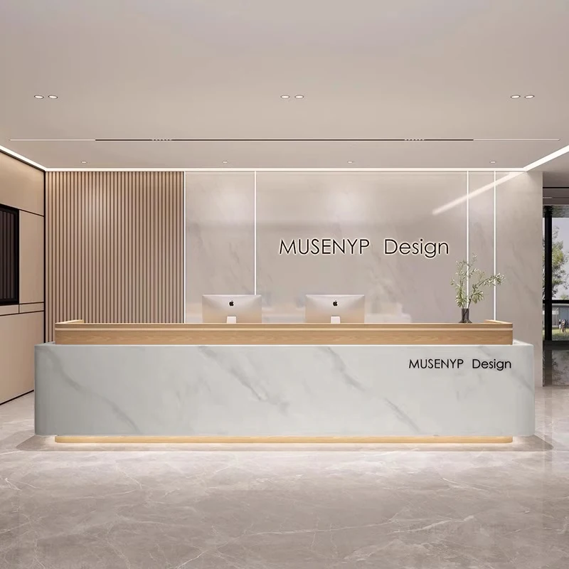 高級デザインの受付デスク モダンなショップ ビューティーバー ホテル レストランの受付デスク ディスプレイ エスクリトリオ 商業用家具