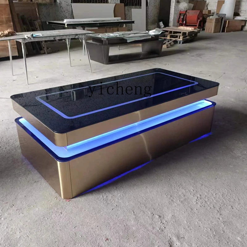 

LX Tempered Glass Rock Plate Luminous Table
