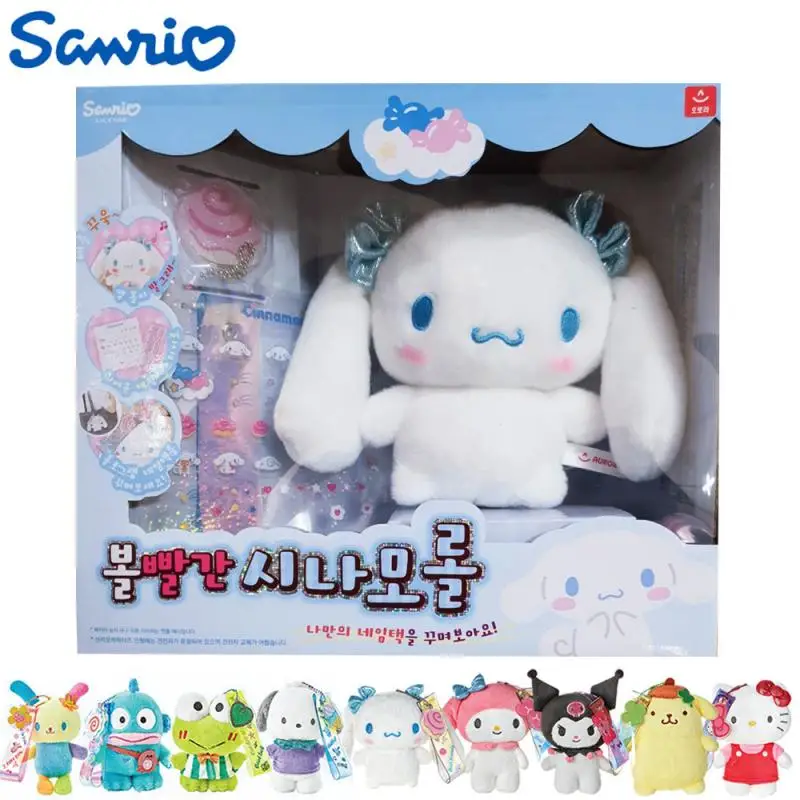 Korea Original Sanrio Luminous Music Shy Red Cheeks Doll Pendant Hangyodon Kerokero Usahana Pompom Purin Anime Plush Toys