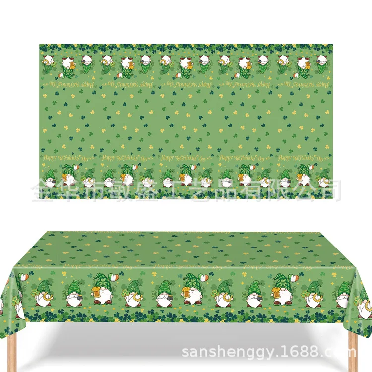 

Ireland St. Patrick'S Day Printed Waterproof Tablecloth Anti-Scalding Thickened Rectangular Home Party Dining Room Furnishings