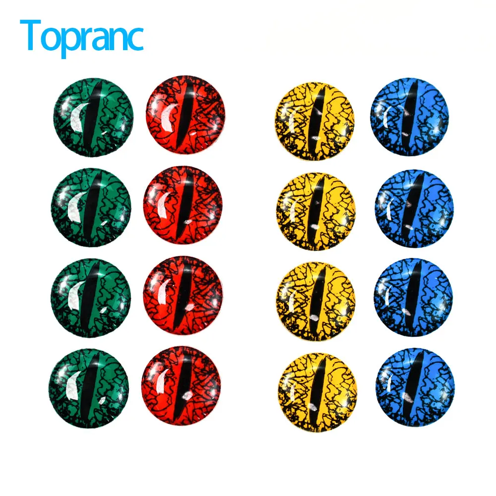 Topranc 4/6/8/10/12mm VIB Künstliche Fischaugen 120 Stücke DIY Auge Angelgerät Pesca Mini Angelköder
