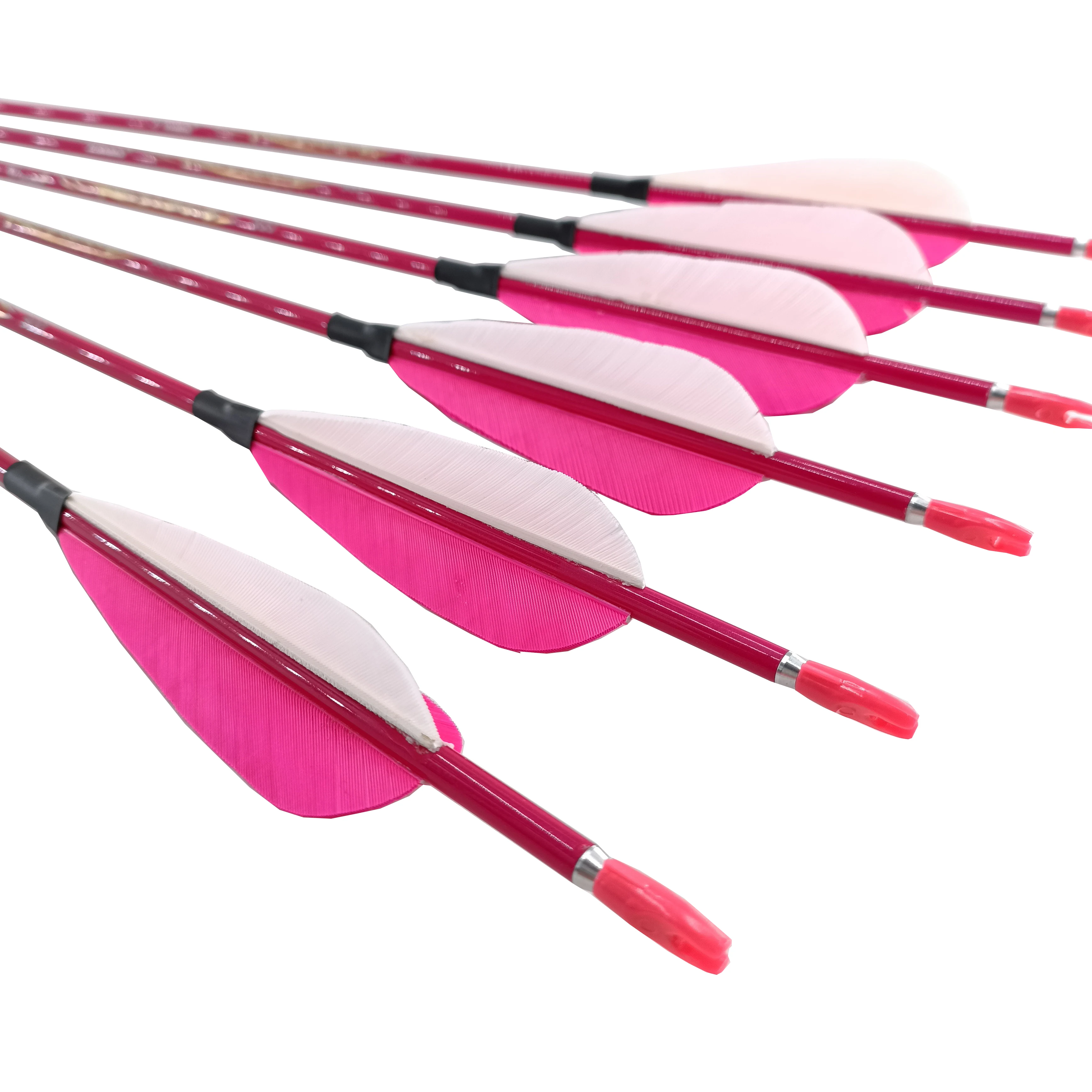 PInals  Carbon Arrows Shaft Spine 500 600 700 800 900 length 30Inch ID4.2mm for Compound Bow Hunting Shooting