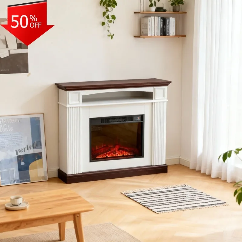 مدفأة كهربائية مزخرفة لهب مدفأة وهمية حامل تلفاز المواقد مواقد لوازم الأسرة مكان النار صالون غرفة المعيشة #1